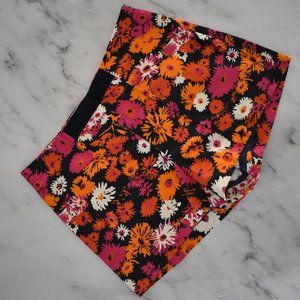 Draper James orange and navy floral shorts size 4